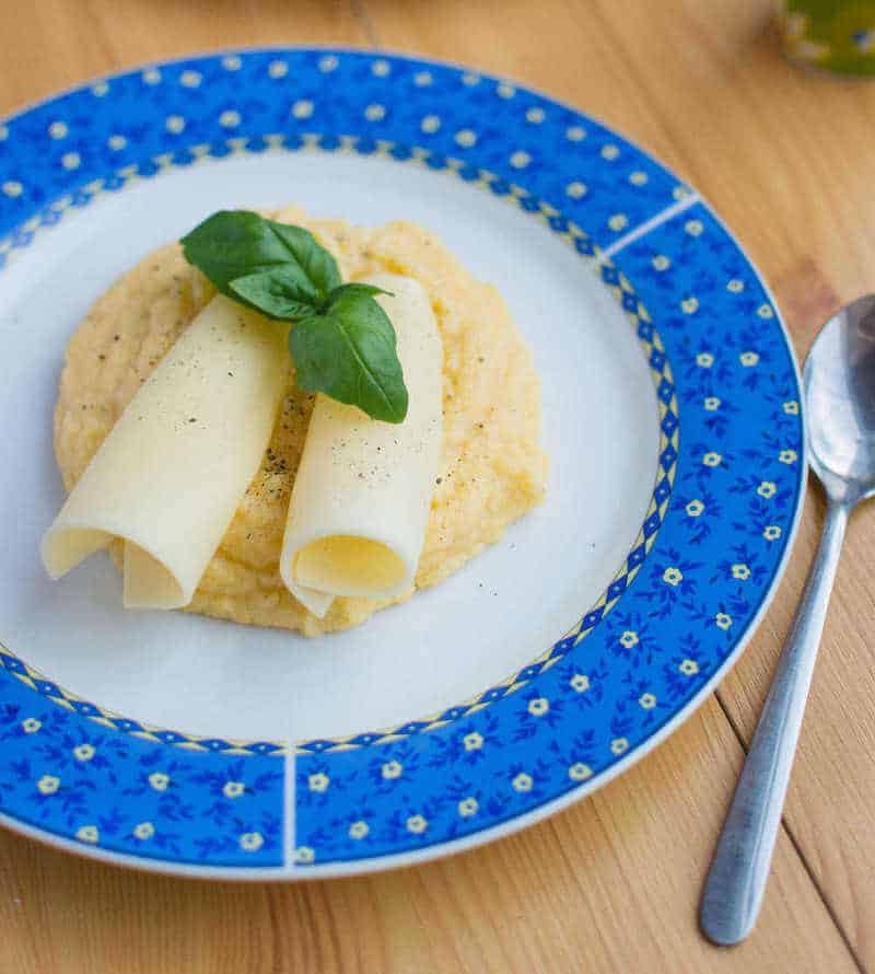 Polenta with Cheese & Basil Recipe