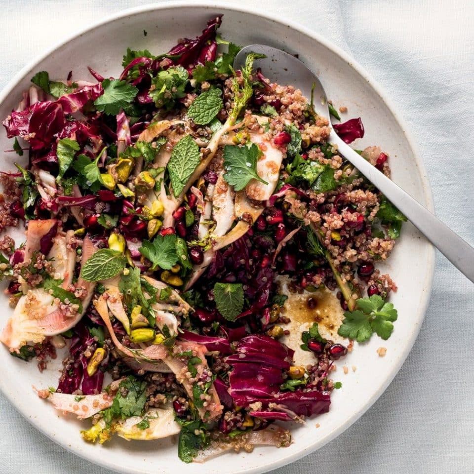 Quinoa, Fennel, Pomegranate and Radicchio Salad