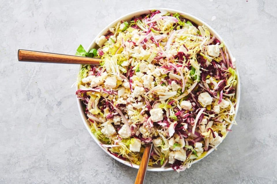 Frisee, Radicchio and Escarole Salad with Citrus Dressing