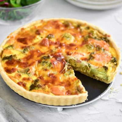 Salmon and Broccoli Quiche